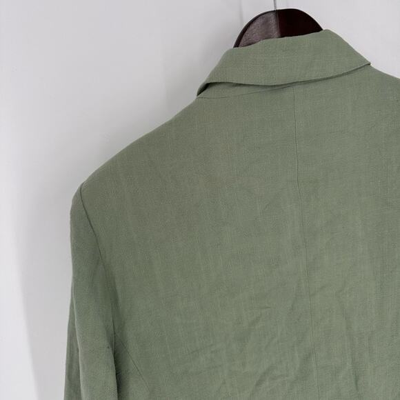 Walter Baker Phelps Linen-Blend Blazer Double Breasted in Sage Green Size XL NWT - Picture 10 of 14